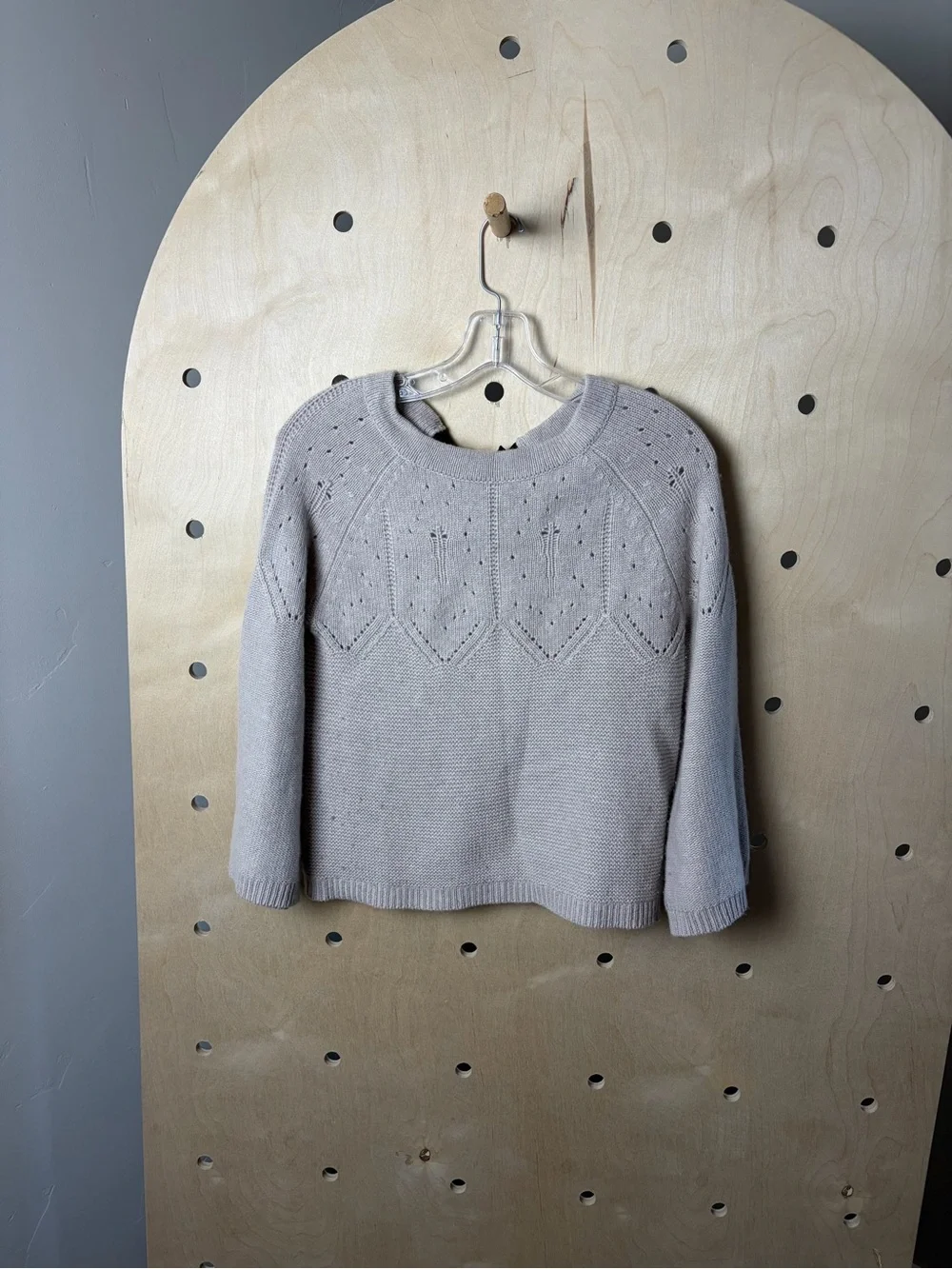 Autumn Cashmere 100% Cashmere Pointelle Knit Sweater – XS